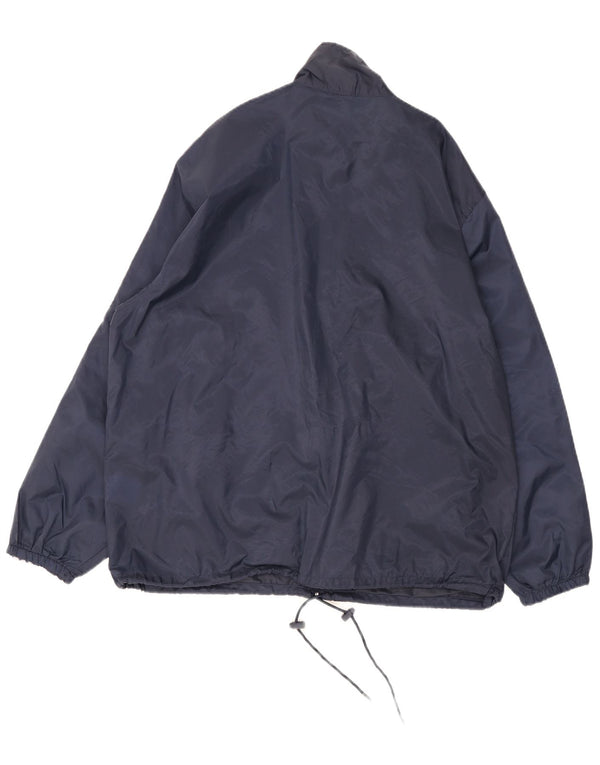 Lotto Regnjakke til mænd UK 38 Medium Navy Blue Colourblock Nylon