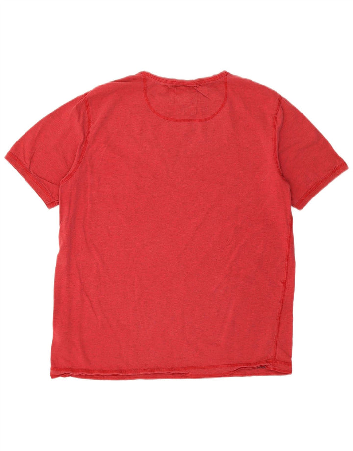 FAT FACE Herre T-Shirt Top Stor Rød Bomuld