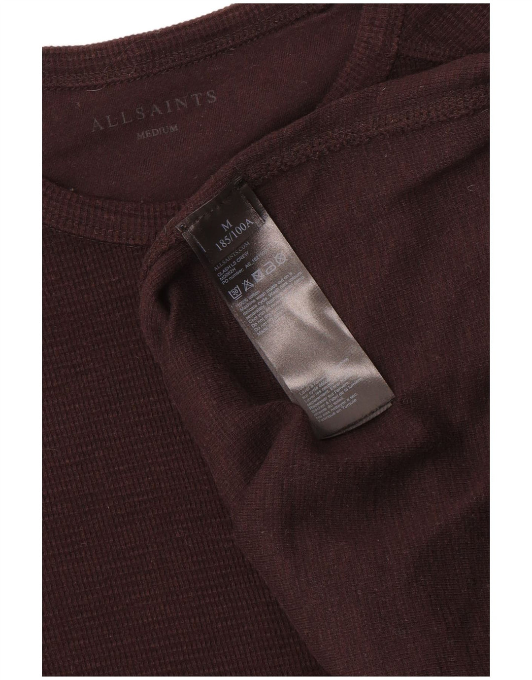 All Saints Herre Top Langærmet Medium Brun Bomuld
