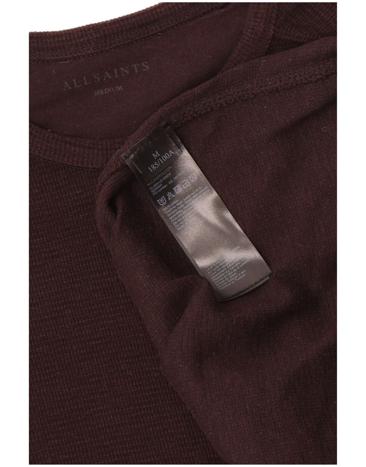 All Saints Herre Top Langærmet Medium Brun Bomuld