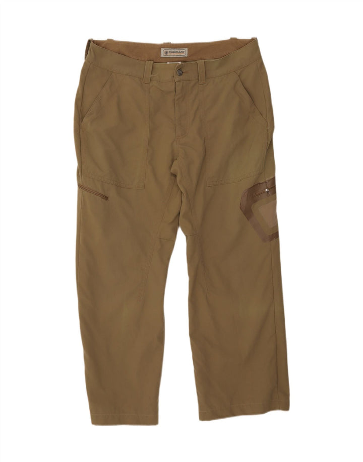 TIMBERLAND Mens Straight Cargo Trousers W38 L29 Khaki Polyester Vintage Timberland and Second-Hand Timberland from Messina Hembry 