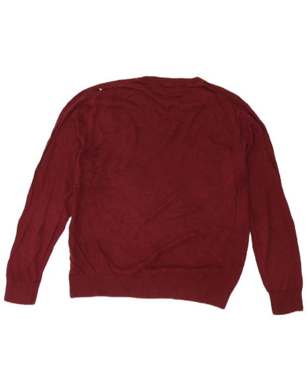 Nautica Herre V-hals sweater Stor Bourgogne bomuld