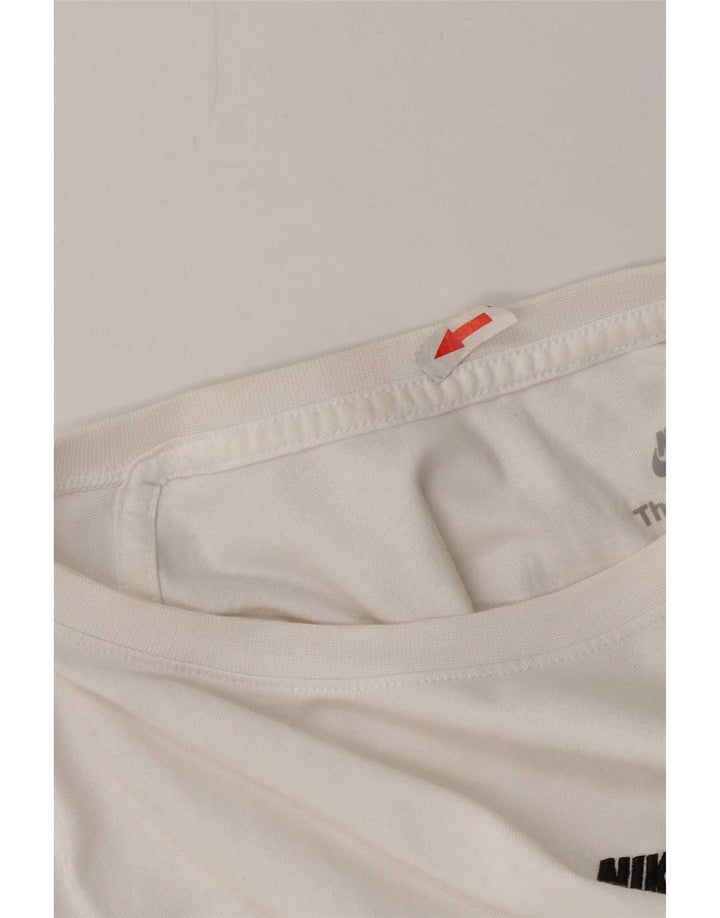 Nike T-shirt top til mænd, lille hvid bomuld