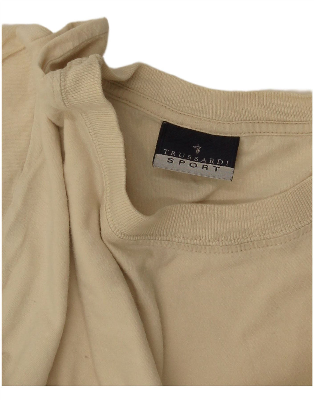 Trussardi Herre T-Shirt Top Medium Beige Bomuld