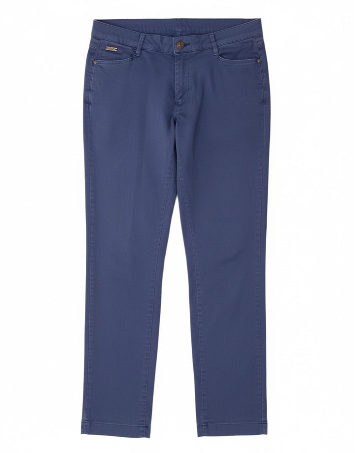 ELLESSE Womens Slim Casual Trousers IT 44 Medium W30 L29 Blue Cotton