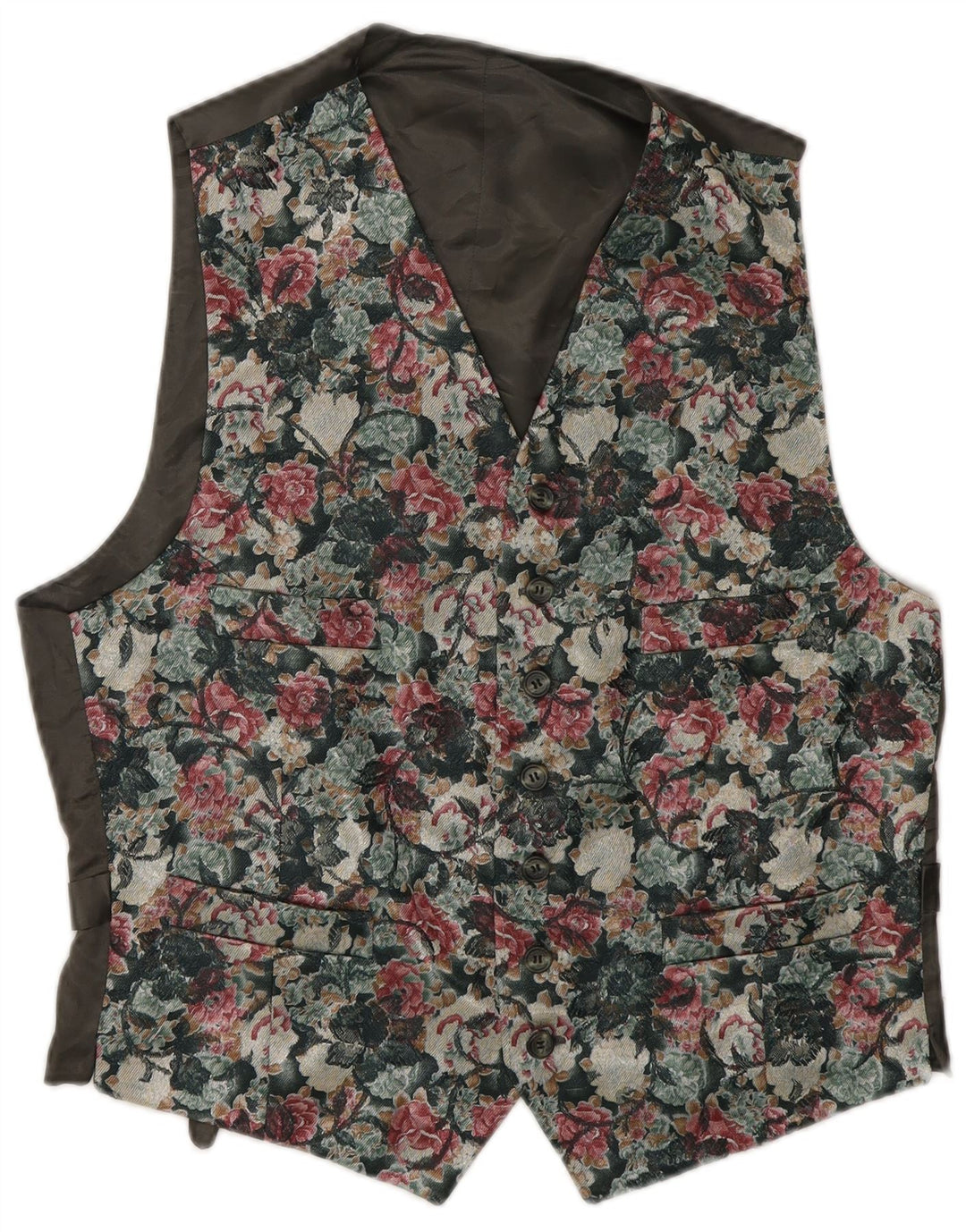 Vintage herrevest IT 46 Small Multicolored Floral