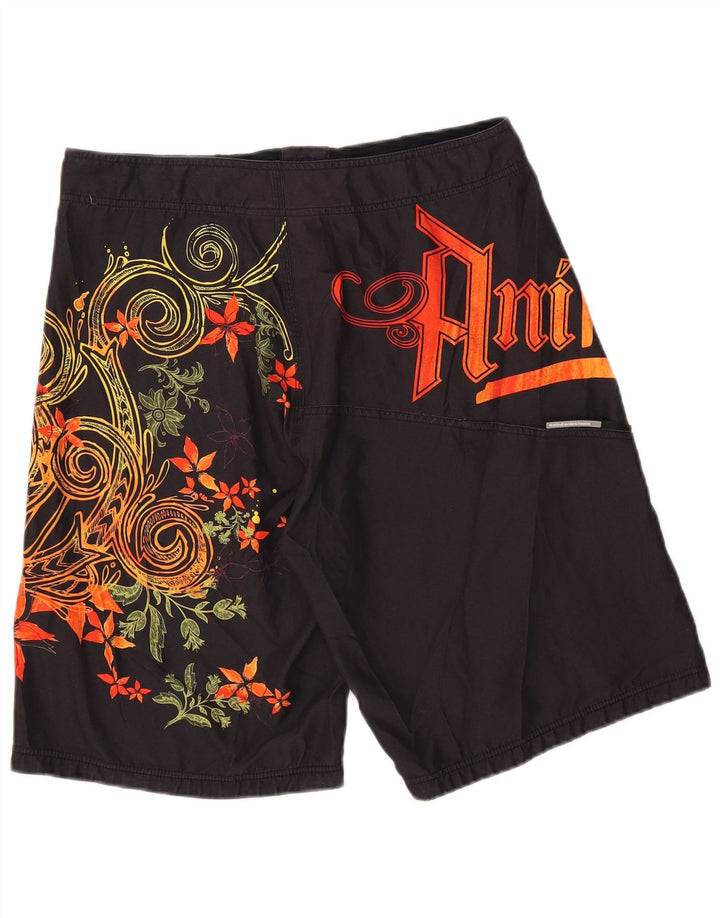 Animal Herre grafiske svømmeshorts Medium Black Floral Polyester