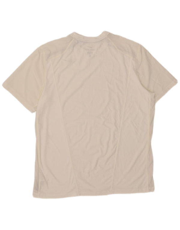 Nike Herre Dri Fit T-Shirt Top XL Hvid Polyester