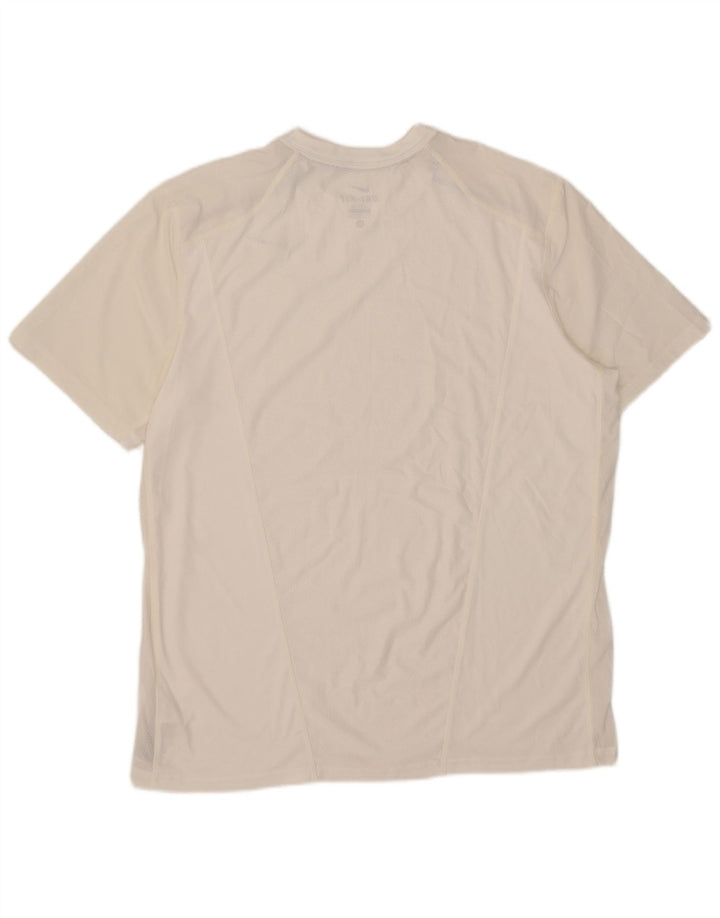 Nike Herre Dri Fit T-Shirt Top XL Hvid Polyester
