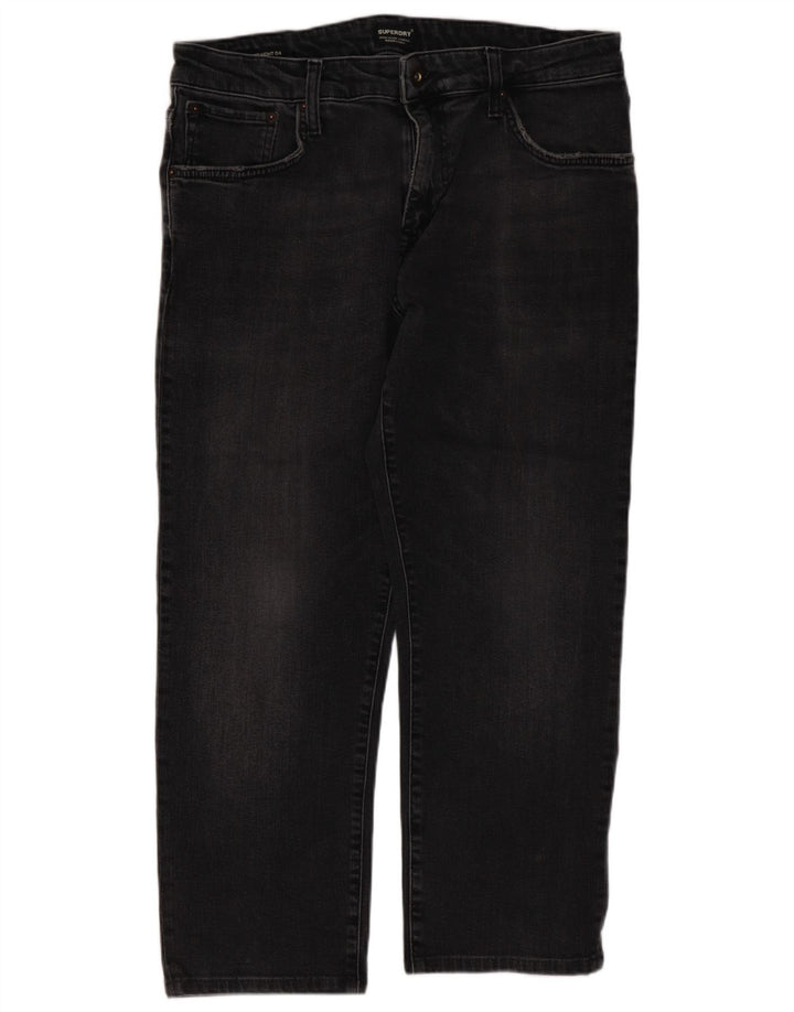 Superdry herre cropped jeans W34 L24 sort bomuld