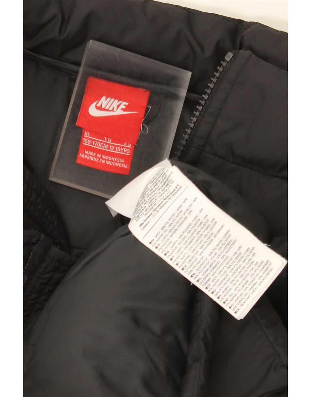 Nike Boys Polstret Gilet 13-14 år XL sort polyester