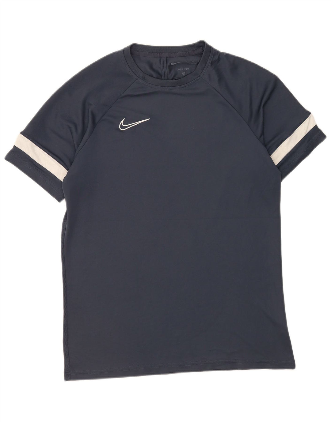 Nike Herre Dri Fit T-shirt Top Stor marineblå Colourblock Polyester
