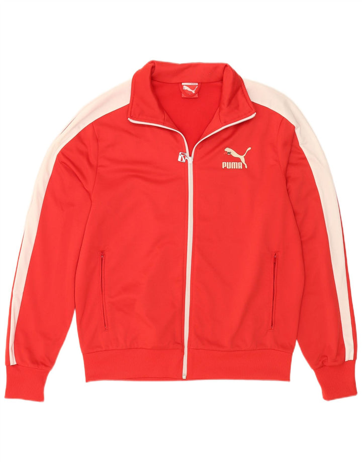 PUMA Træningsdragt til mænd Topjakke Medium Rød Colourblock Polyester