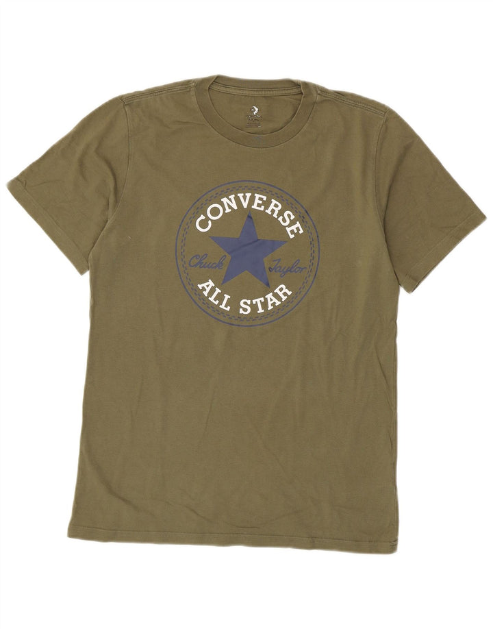 Converse Herre grafisk T-shirt Top Lille Khaki Bomuld
