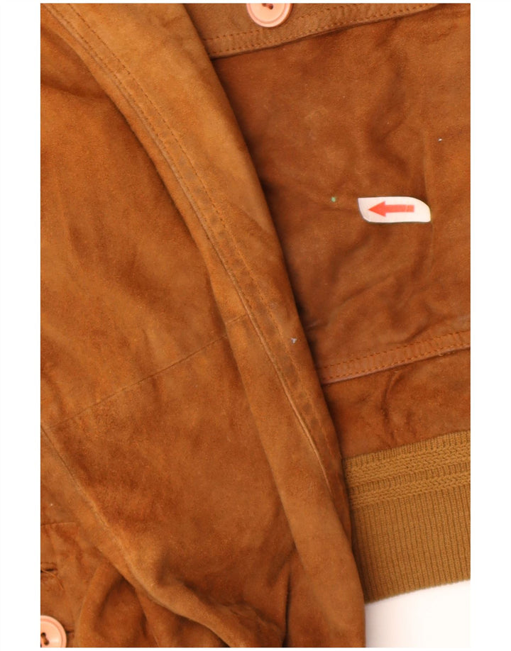 Privat Herre Ruskind Bomber Jacket IT 52 XL Brunt Læder