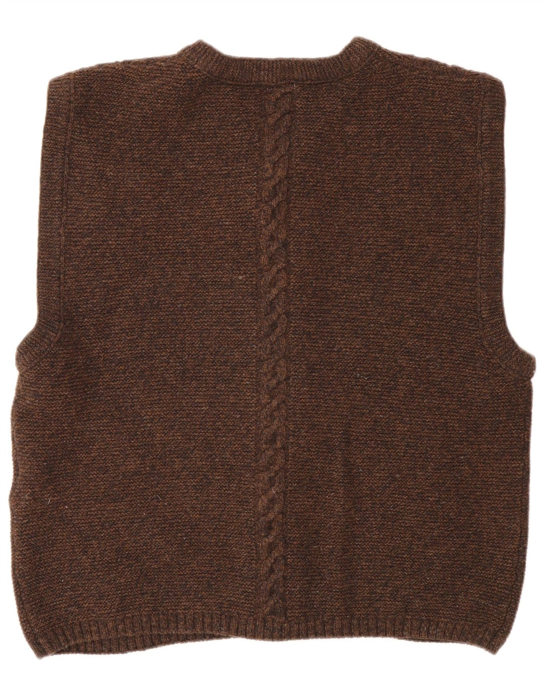 Hochland Herre ærmeløs cardigan sweater Medium brun uld