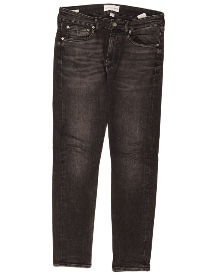 Calvin Klein Herre Tapered Jeans W30 L30 Sort Bomuld