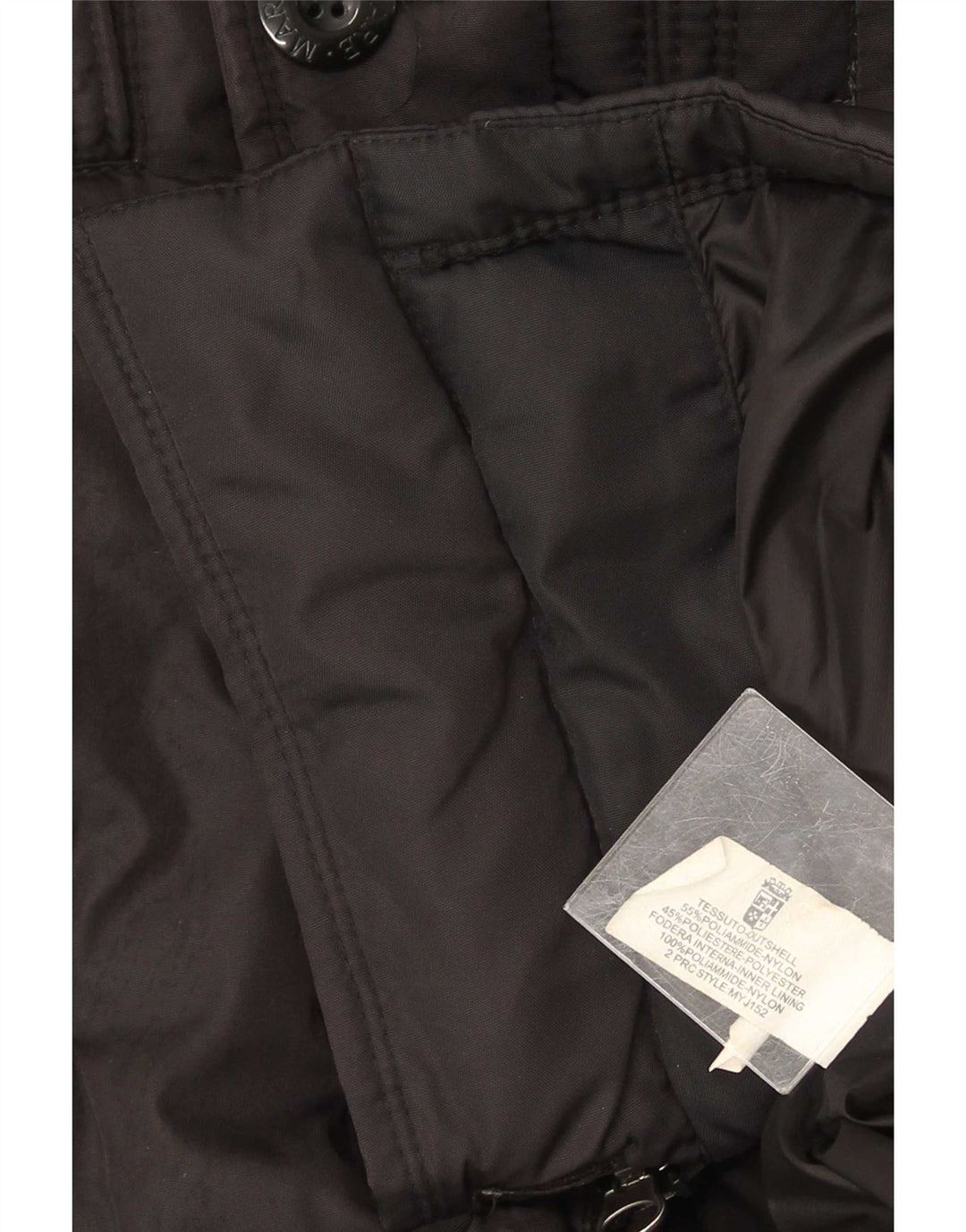 Marina Militare Herre hættepolstret jakke UK 38 Medium Sort Polyamid
