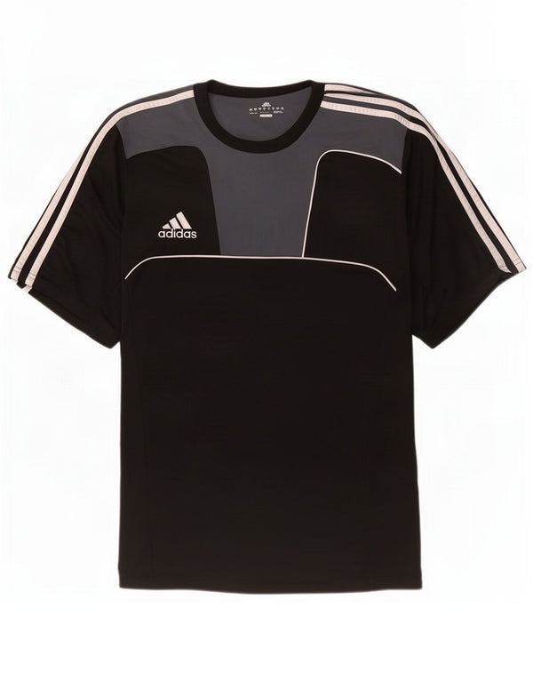 Adidas Herre Climacool T-Shirt Top UK 48/50 XL Sort Colourblock Polyester