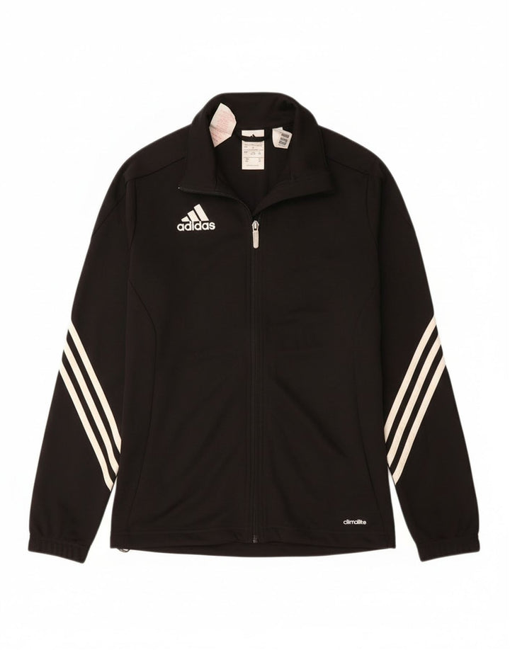 Adidas drenge Climalite træningsdragt topjakke 13-14 år sort polyester