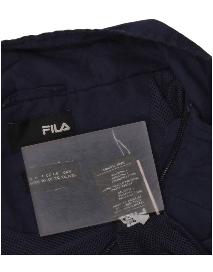 Fila Træningsdragt til mænd Top jakke 2XL Marineblå Stribet Polyester Sports