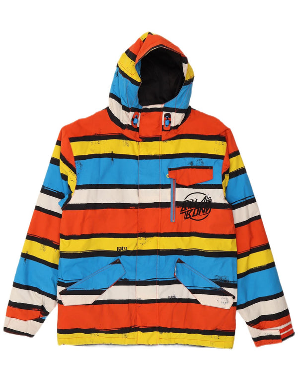 Billabong Herre Hooded Windbreaker Jacket UK 38 Medium Multicolored Striped