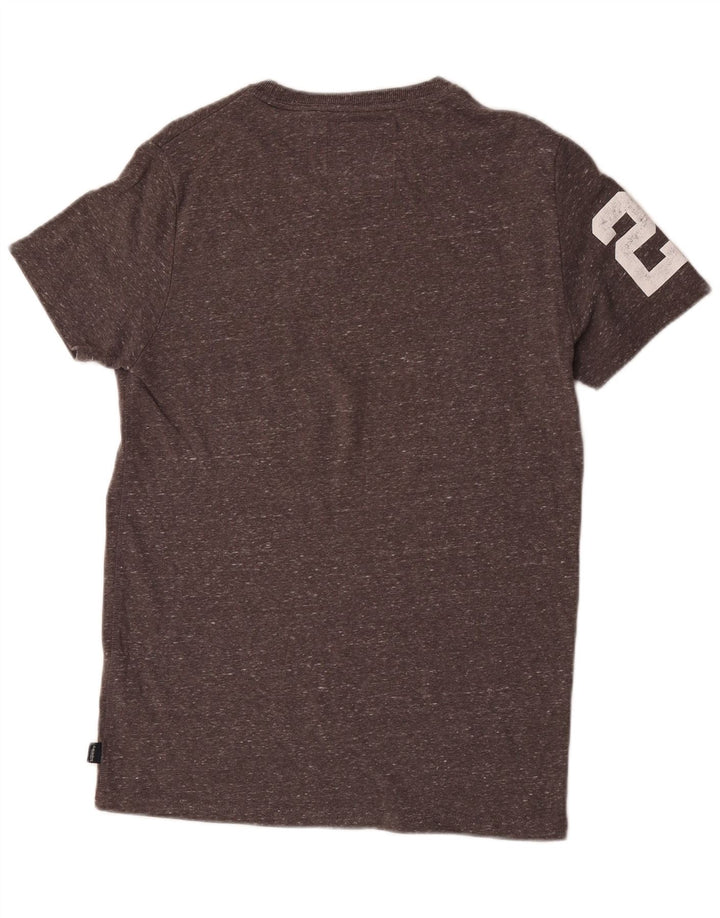 Superdry grafisk t-shirt til mænd, mellemgrå flækket bomuld