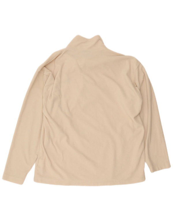 Kappa herre lynlås hals fleece trøje 2XL beige polyester