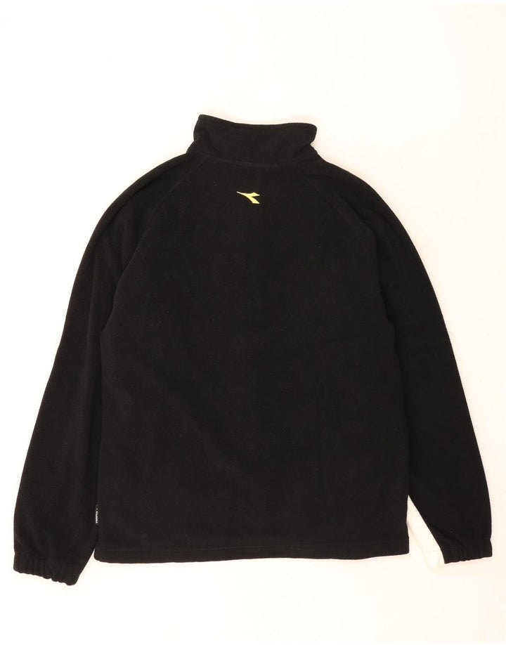 Diadora Herre Fleecejakke UK 40 Stor Sort Colourblock Polyester