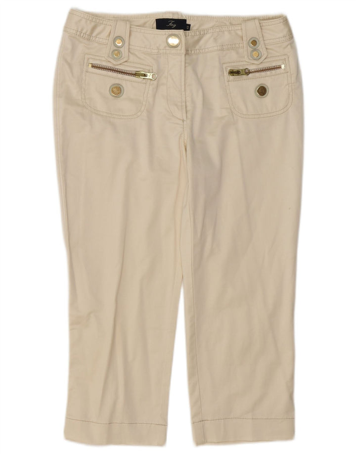 Fay Dame Capri Bukser IT 44 Medium W30 L20 Off White Bomuld