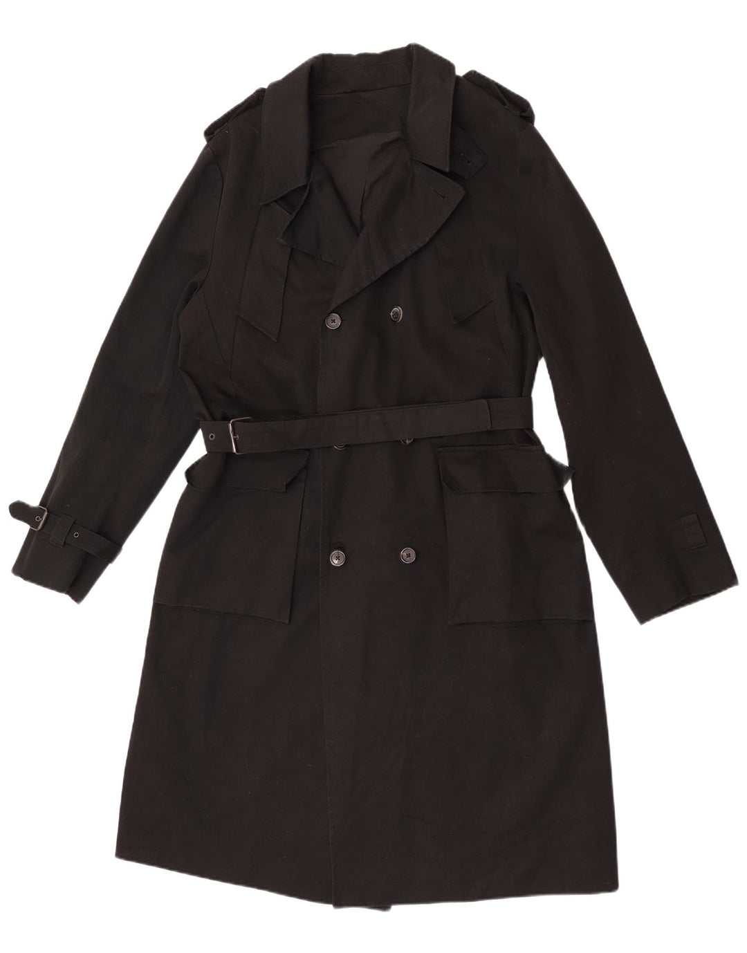 La Redoute Dame Trench Coat UK 16 Stor Sort Bomuld