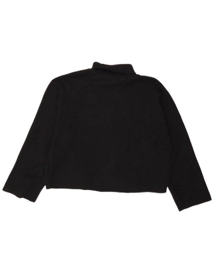 Zara Dame Top Langærmet UK 18 XL Sort Bomuld