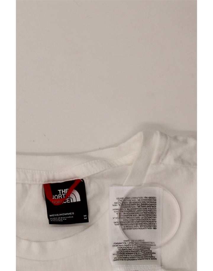 THE NORTH FACE Mens Graphic T-Shirt Top Medium White Cotton