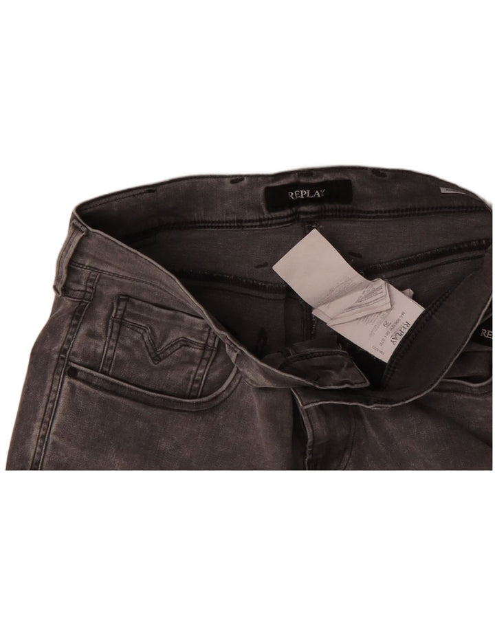 REPLAY Herre Anbass Denim Shorts W29 Medium Grey Bomuld