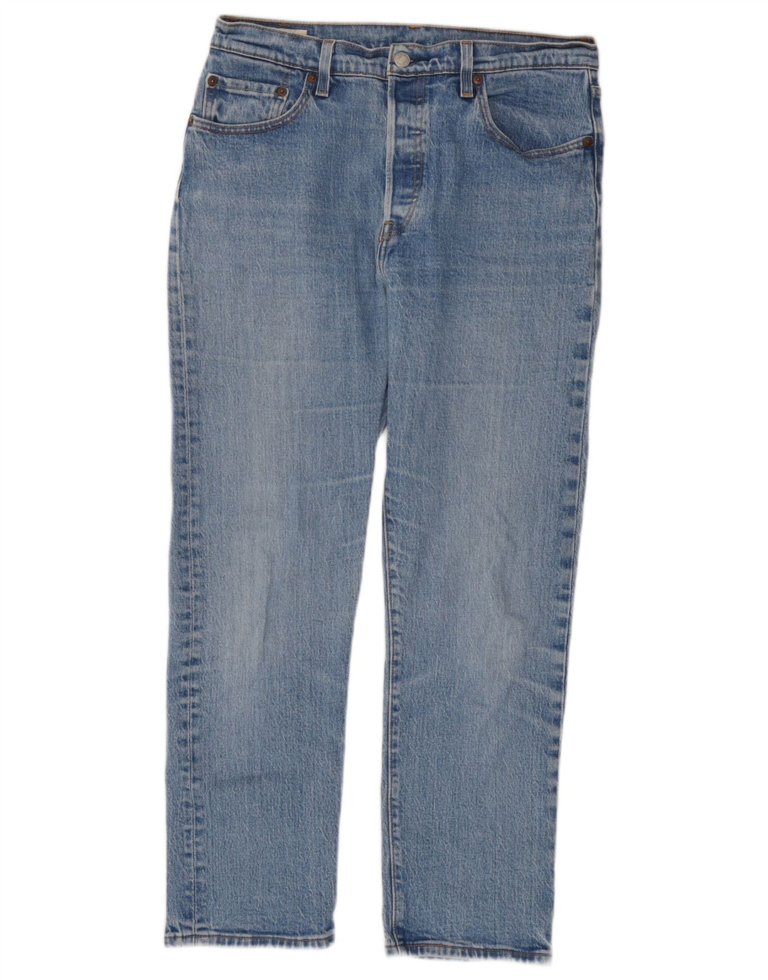 Levi's Dame 501 Straight Jeans W29 L28 Blå Bomuld