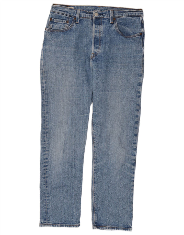 Levi's Dame 501 Straight Jeans W29 L28 Blå Bomuld