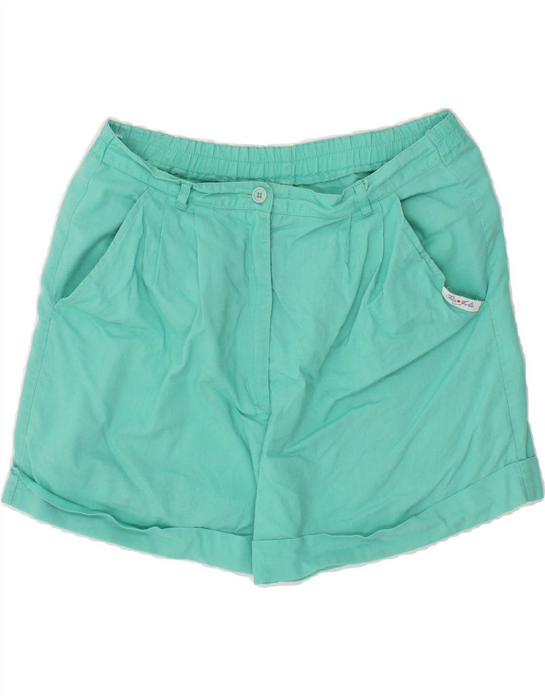 VINTAGE Womens Chino Shorts EU 38 Medium W30  Turquoise Cotton Vintage Vintage and Second-Hand Vintage from Messina Hembry 