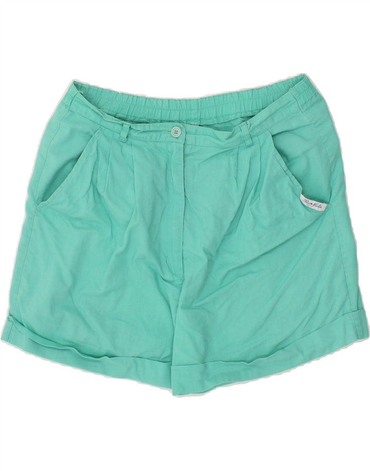 VINTAGE Womens Chino Shorts EU 38 Medium W30  Turquoise Cotton Vintage Vintage and Second-Hand Vintage from Messina Hembry 