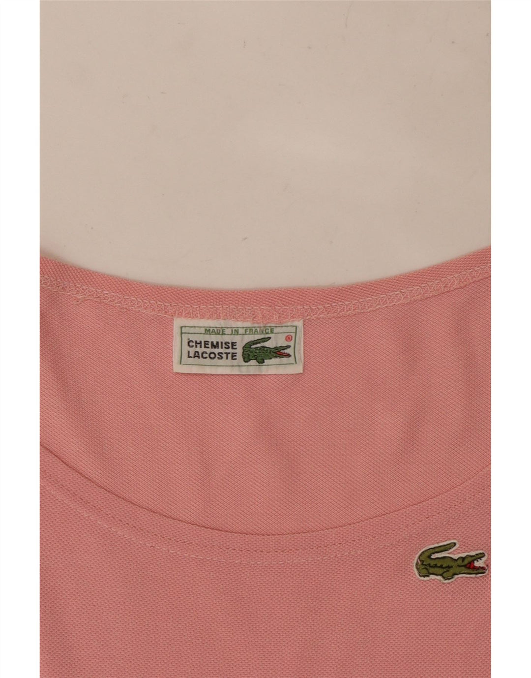 LACOSTE Dame Crop T-Shirt Top UK 16 Large Pink