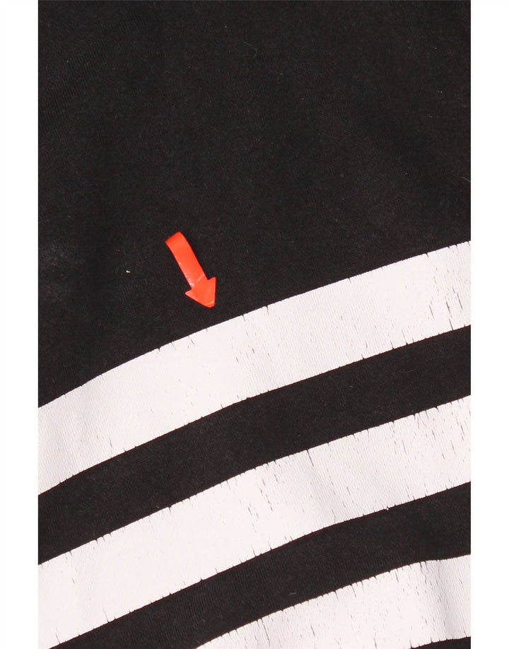 Adidas grafisk sweatshirt til mænd, stor sort bomuld