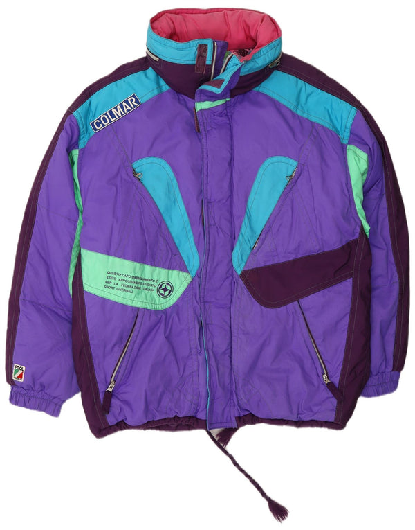 COLMAR Mens Ski Jacket EU 52 Large Purple Colourblock