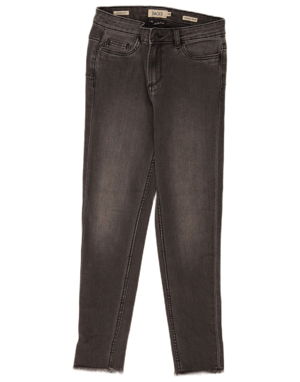 Dacks Dame Crop Skinny Jeans IT 44 Medium W28 L25 Grå