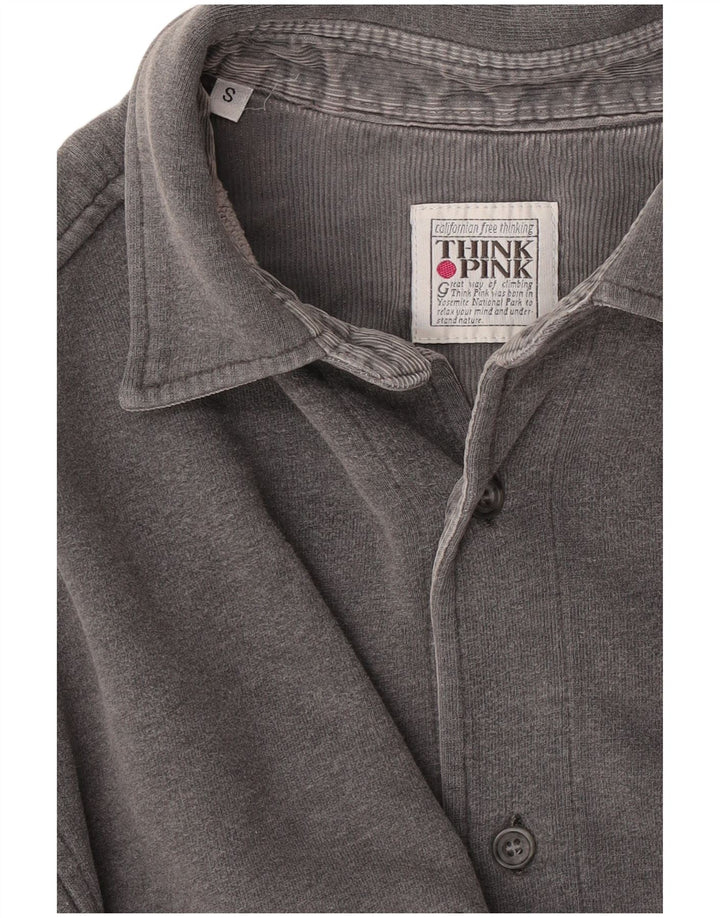 Tænk Pink Herre Overshirt Skjorte Lille Grå
