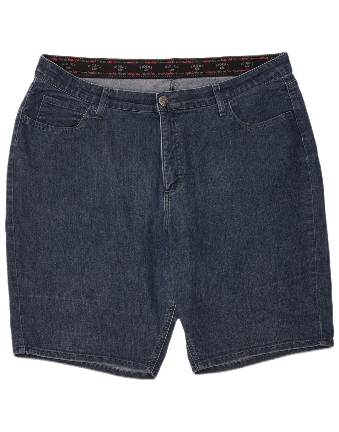 LEE Womens Riders Højtaljede denimshorts US 20 3XL W40 Blå Bomuld