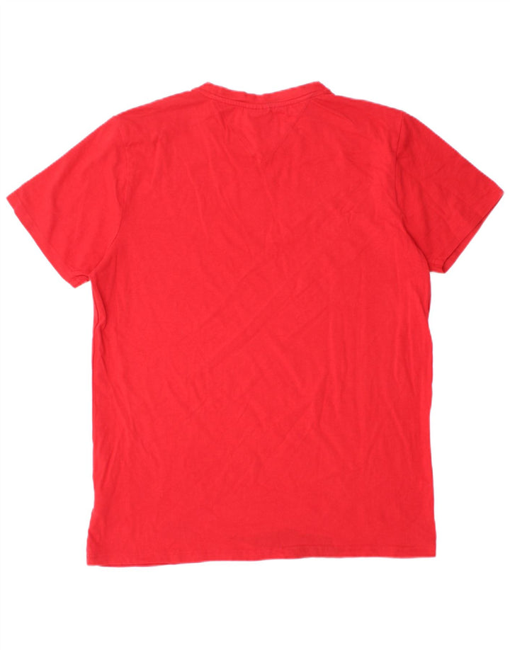 Tommy Hilfiger Herre Grafisk T-Shirt Top Stor Rød Bomuld