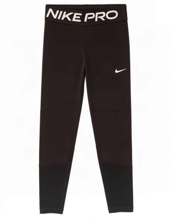 Nike piger Dri Fit grafiske leggings 8-9 år lille sort polyester