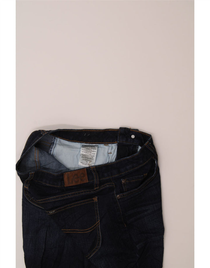 LEE Womens Regular Mid Rise Capri Jeans US 8 Medium W30 L23 Navy Blue Vintage Lee and Second-Hand Lee from Messina Hembry 