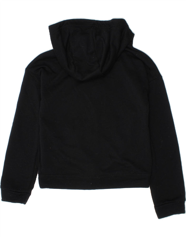 NIKE Boys Dri Fit Graphic Zip Hoodie Sweater 10-11 Years Medium Black Vintage Nike and Second-Hand Nike from Messina Hembry 