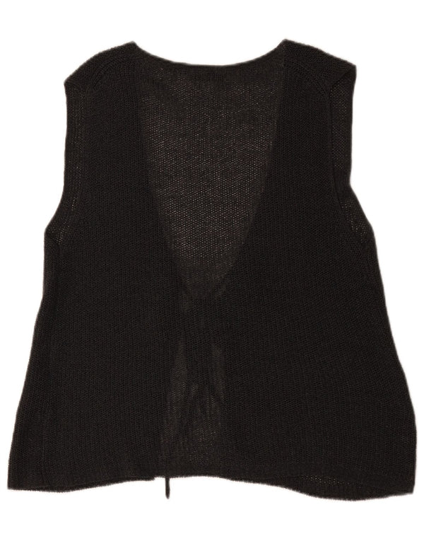 Massimo Dutti Dame Ærmeløs Cardigan Sweater UK 14 Medium Grey