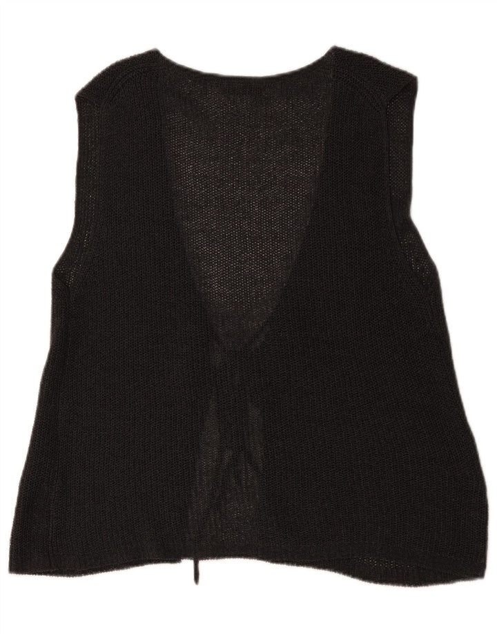 Massimo Dutti Dame Ærmeløs Cardigan Sweater UK 14 Medium Grey